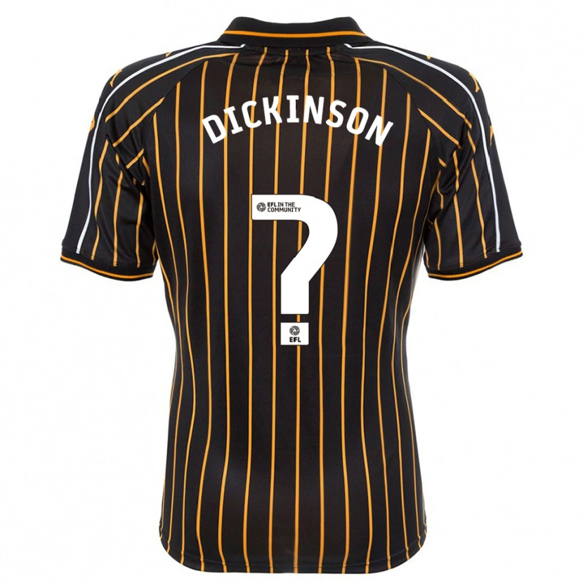 Danxen Criança Camisola George Dickinson #0 Branco Preto Alternativa 2025/26 Camisa