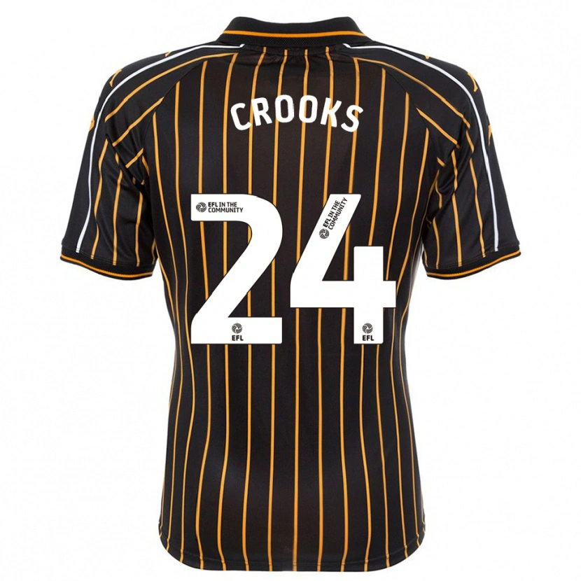 Danxen Criança Camisola Matt Crooks #24 Branco Preto Alternativa 2025/26 Camisa