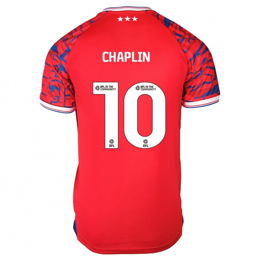 Danxen Criança Camisola Conor Chaplin #10 Vermelho Azul Alternativa 2025/26 Camisa