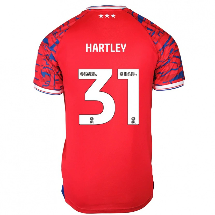 Danxen Criança Camisola Laura Hartley #31 Vermelho Azul Alternativa 2025/26 Camisa