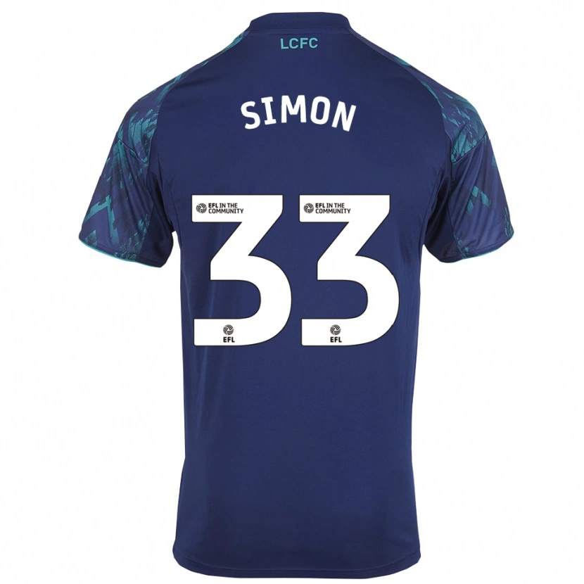 Danxen Criança Camisola Erin Simon #33 Azul Marinho Verde Branco Alternativa 2025/26 Camisa