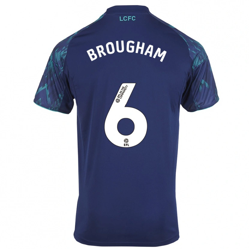 Danxen Criança Camisola Georgia Brougham #6 Azul Marinho Verde Branco Alternativa 2025/26 Camisa