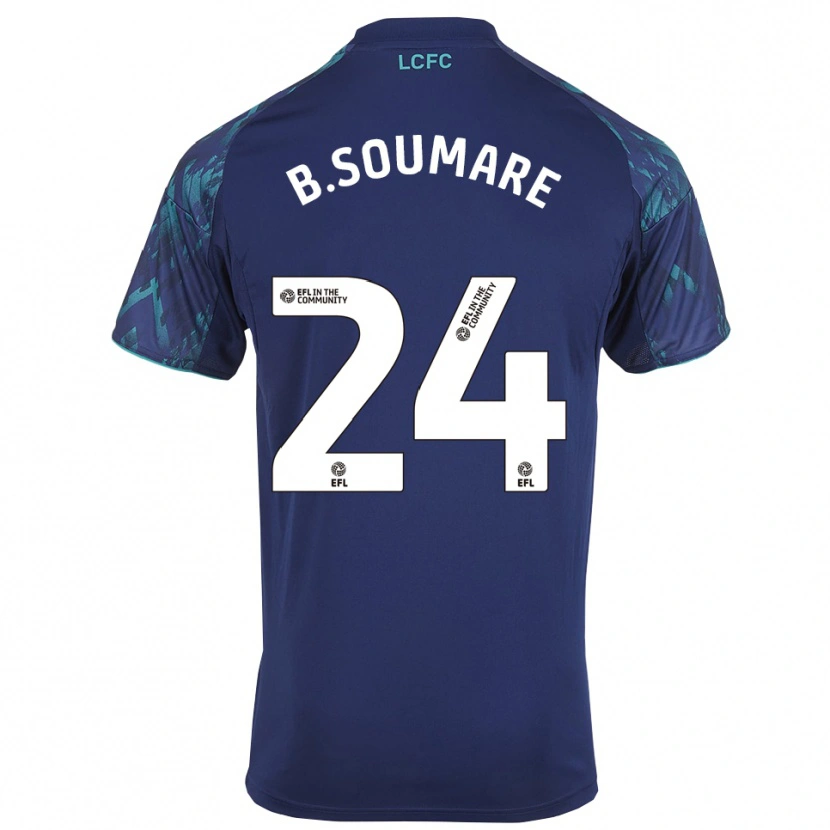 Danxen Criança Camisola Boubakary Soumaré #24 Azul Marinho Verde Branco Alternativa 2025/26 Camisa