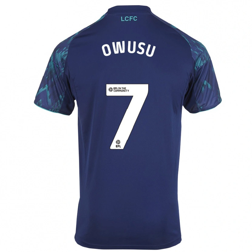 Danxen Criança Camisola Bismark Owusu #7 Azul Marinho Verde Branco Alternativa 2025/26 Camisa