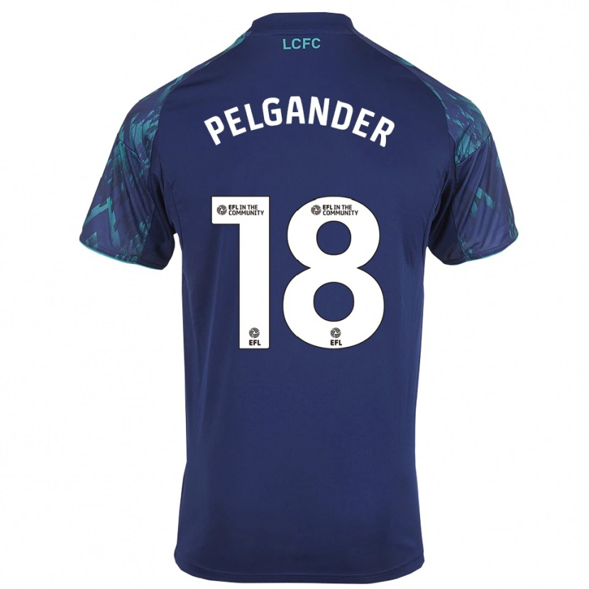 Danxen Criança Camisola Emilia Pelgander #18 Azul Marinho Verde Branco Alternativa 2025/26 Camisa
