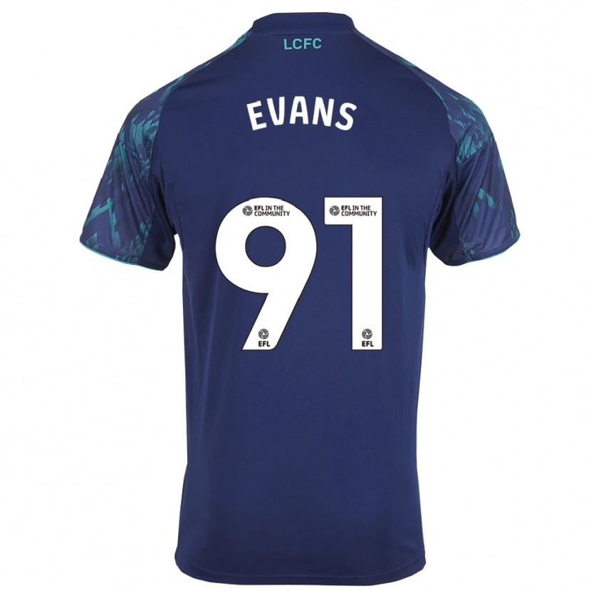 Danxen Criança Camisola Jake Evans #91 Azul Marinho Verde Branco Alternativa 2025/26 Camisa