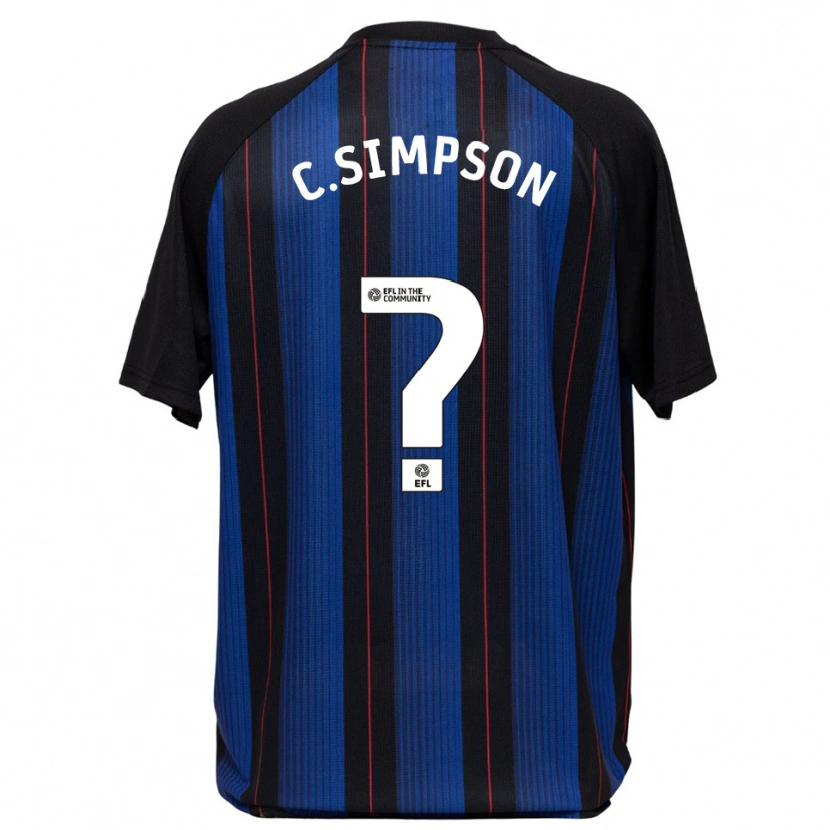 Danxen Criança Camisola Cameron Simpson #0 Azul Preto Alternativa 2025/26 Camisa