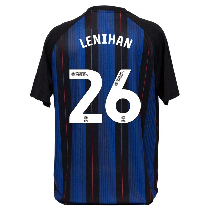 Danxen Criança Camisola Darragh Lenihan #26 Azul Preto Alternativa 2025/26 Camisa