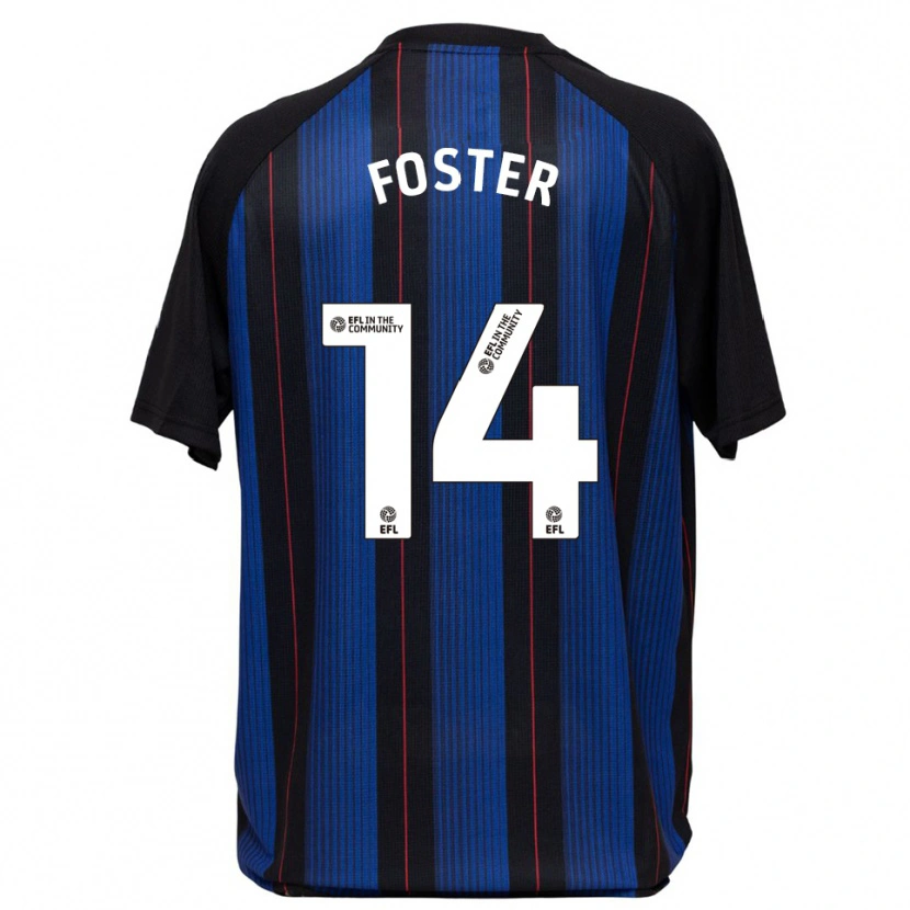 Danxen Criança Camisola Emma Foster #14 Azul Preto Alternativa 2025/26 Camisa