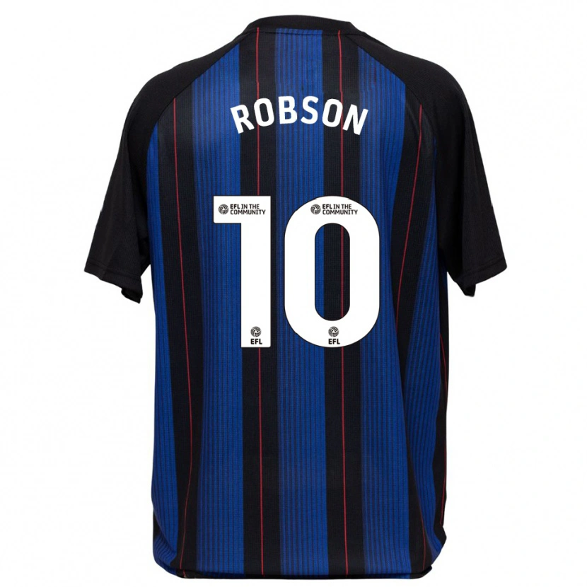 Danxen Criança Camisola Lauren Robson #10 Azul Preto Alternativa 2025/26 Camisa