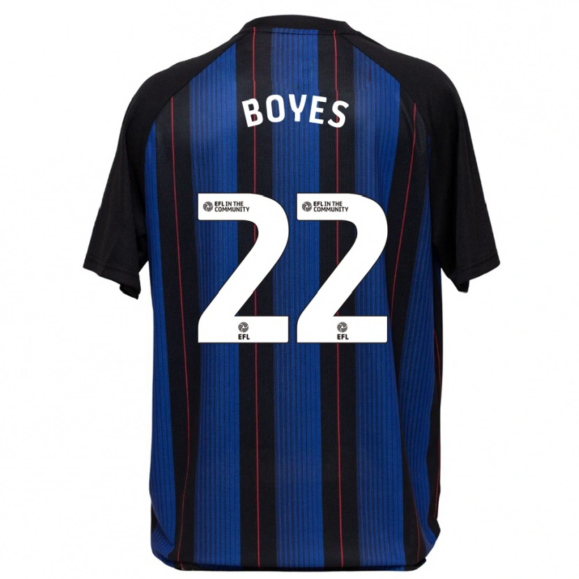 Danxen Criança Camisola Grace Boyes #22 Azul Preto Alternativa 2025/26 Camisa