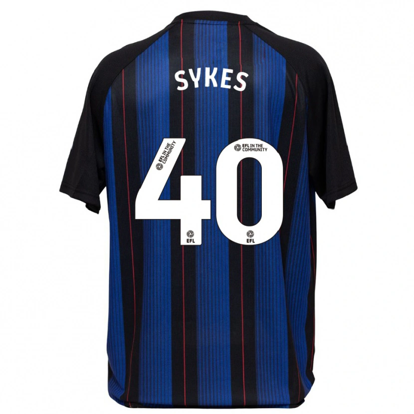 Danxen Criança Camisola Cain Sykes #40 Azul Preto Alternativa 2025/26 Camisa