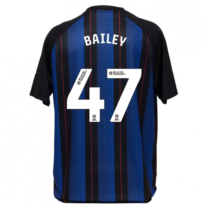 Danxen Criança Camisola Bailey Palmer #47 Azul Preto Alternativa 2025/26 Camisa