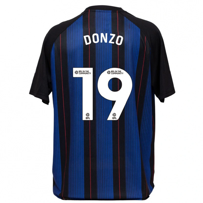 Danxen Criança Camisola Jolie Donzo #19 Azul Preto Alternativa 2025/26 Camisa