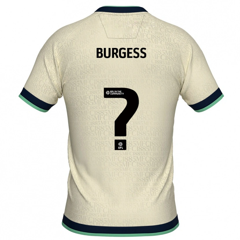 Danxen Criança Camisola Billy Burgess #0 Champagne Azul Marinho Alternativa 2025/26 Camisa
