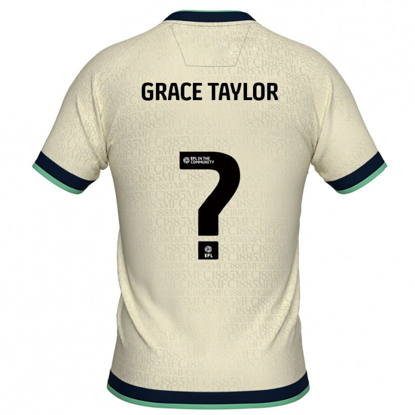 Danxen Criança Camisola Grace Taylor #0 Champagne Azul Marinho Alternativa 2025/26 Camisa