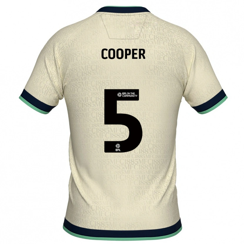 Danxen Criança Camisola Jake Cooper #5 Champagne Azul Marinho Alternativa 2025/26 Camisa