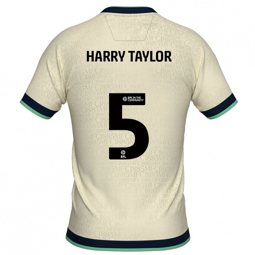 Danxen Criança Camisola Harry Taylor #5 Champagne Azul Marinho Alternativa 2025/26 Camisa