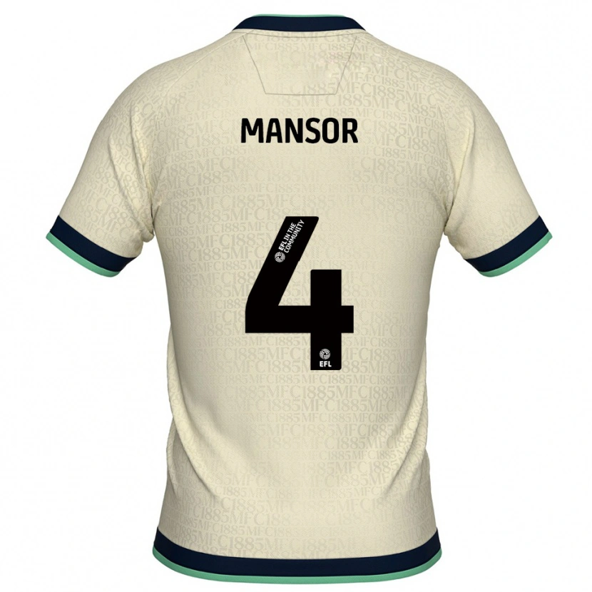 Danxen Criança Camisola Elias Mansor #4 Champagne Azul Marinho Alternativa 2025/26 Camisa