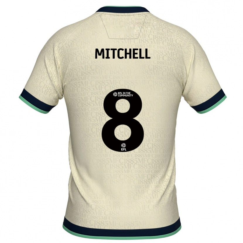 Danxen Criança Camisola Billy Mitchell #8 Champagne Azul Marinho Alternativa 2025/26 Camisa