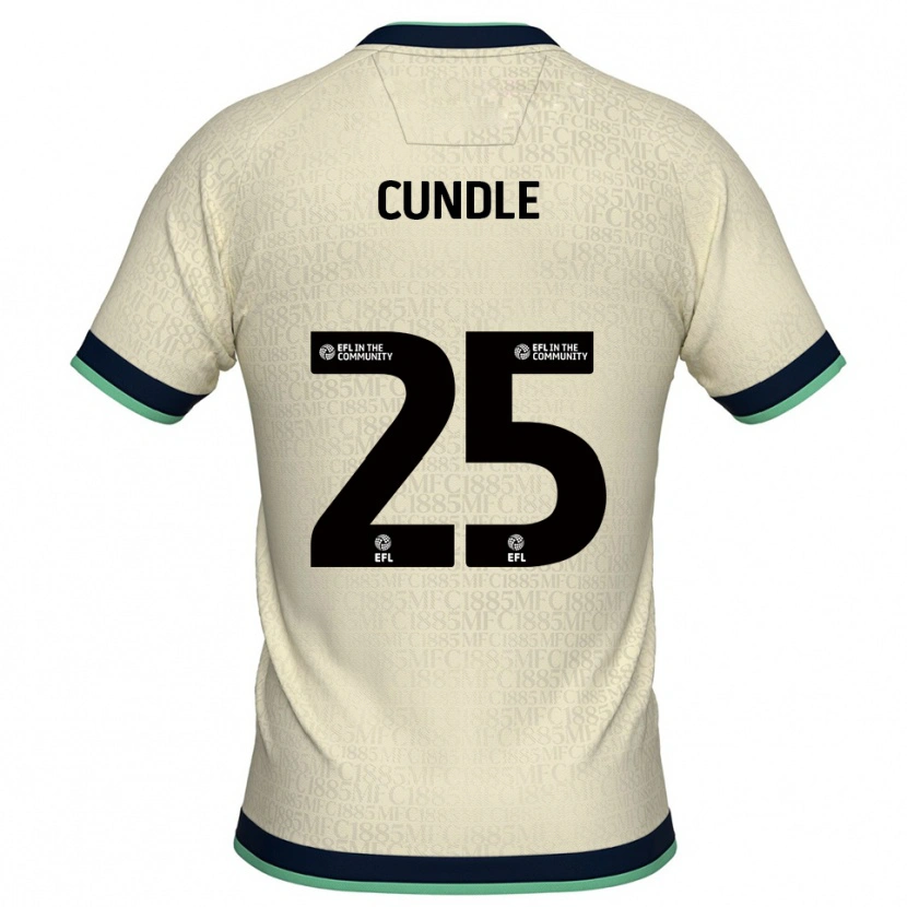 Danxen Criança Camisola Luke Cundle #25 Champagne Azul Marinho Alternativa 2025/26 Camisa