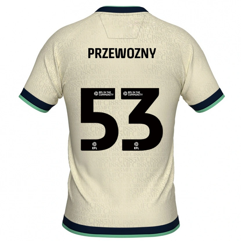 Danxen Criança Camisola Jakub Przewozny #53 Champagne Azul Marinho Alternativa 2025/26 Camisa