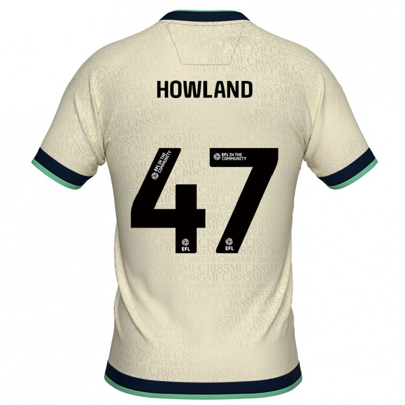 Danxen Criança Camisola Jack Howland #47 Champagne Azul Marinho Alternativa 2025/26 Camisa