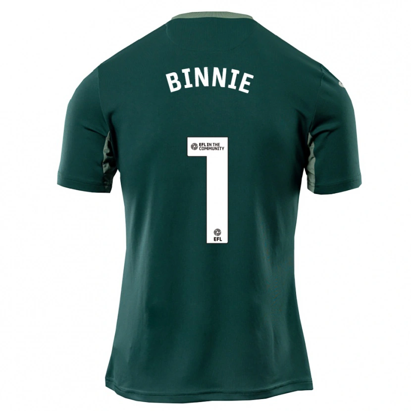 Danxen Criança Camisola Ethan Binnie #1 Verde Branco Roxo Alternativa 2025/26 Camisa