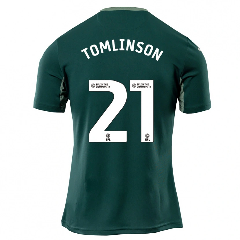 Danxen Criança Camisola Lauren Tomlinson #21 Verde Branco Roxo Alternativa 2025/26 Camisa