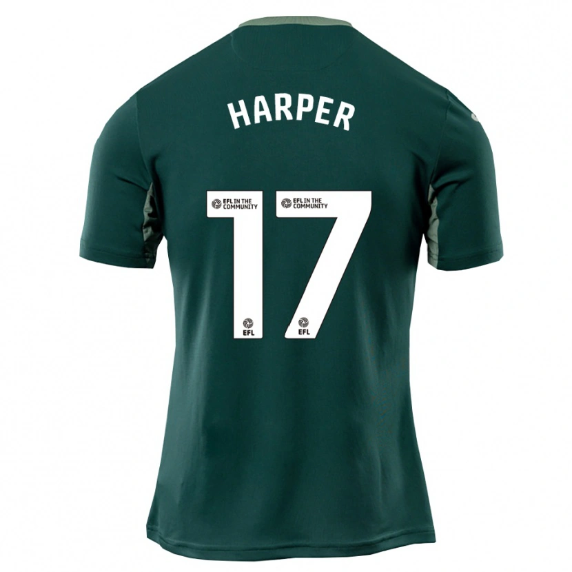 Danxen Criança Camisola Jess Harper #17 Verde Branco Roxo Alternativa 2025/26 Camisa
