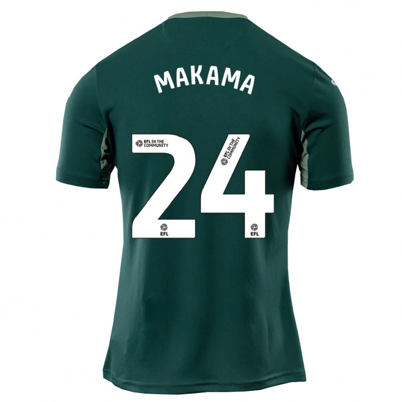Danxen Criança Camisola Jovon Makama #24 Verde Branco Roxo Alternativa 2025/26 Camisa