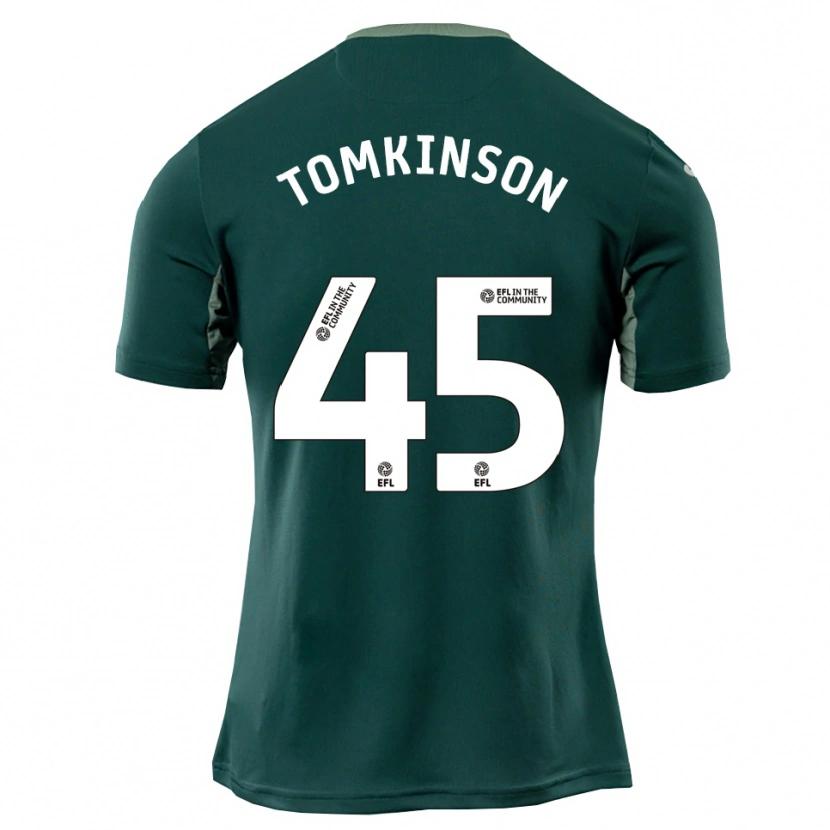 Danxen Criança Camisola Jonathan Tomkinson #45 Verde Branco Roxo Alternativa 2025/26 Camisa