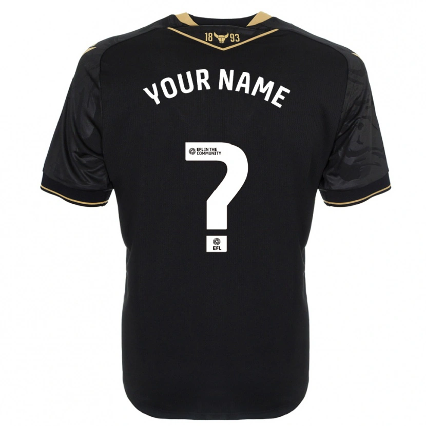 Danxen Criança Camisola Seu Nome #0 Preto Dourado Alternativa 2025/26 Camisa