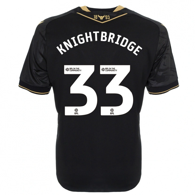 Danxen Criança Camisola Jacob Knightbridge #33 Preto Dourado Alternativa 2025/26 Camisa