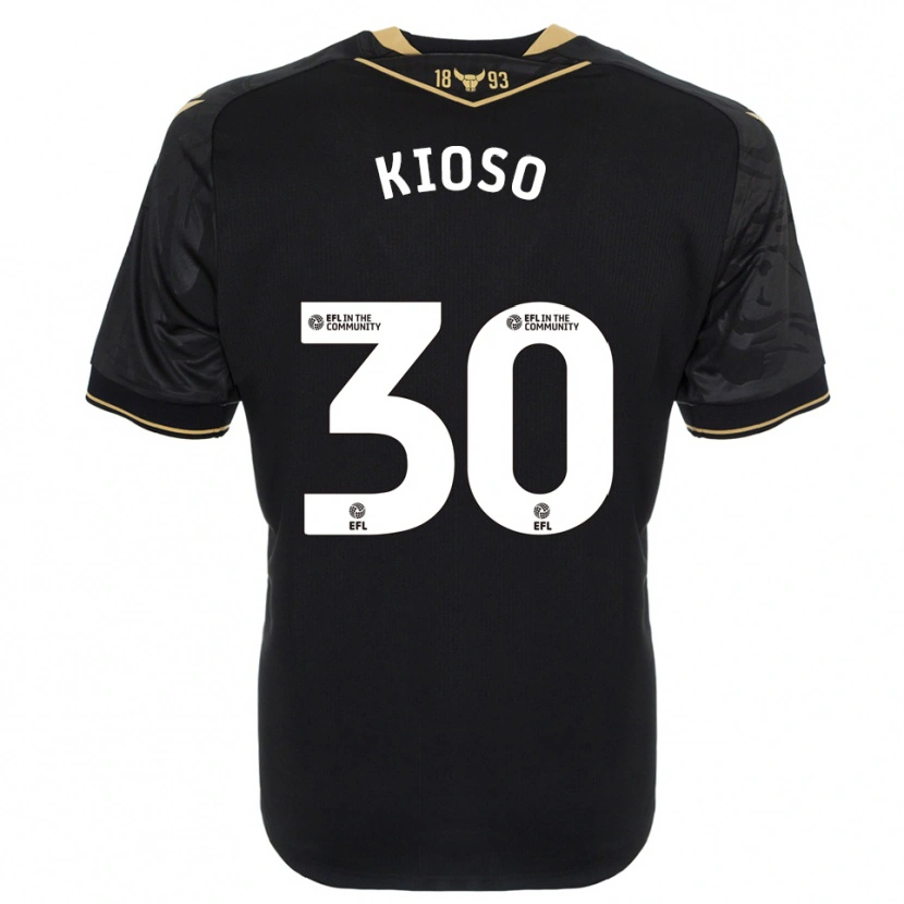 Danxen Criança Camisola Peter Kioso #30 Preto Dourado Alternativa 2025/26 Camisa