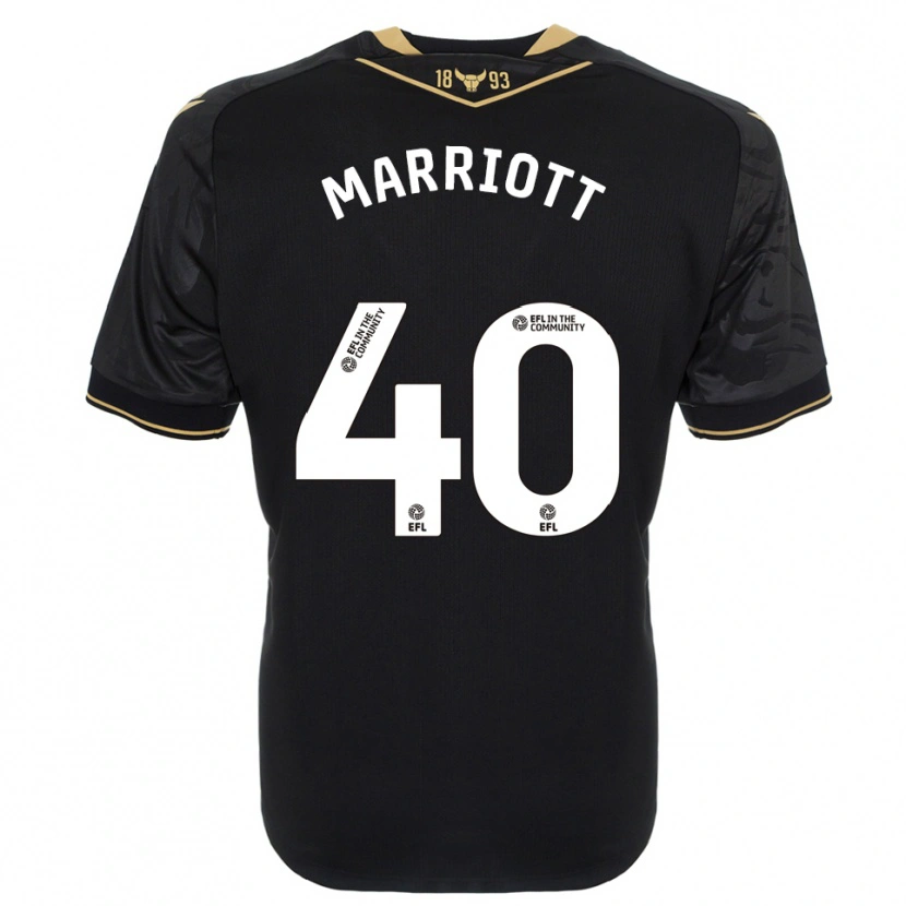 Danxen Criança Camisola Monty Marriott #40 Preto Dourado Alternativa 2025/26 Camisa