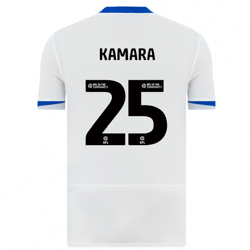 Danxen Criança Camisola Abdoulaye Kamara #25 Branco Preto Alternativa 2025/26 Camisa