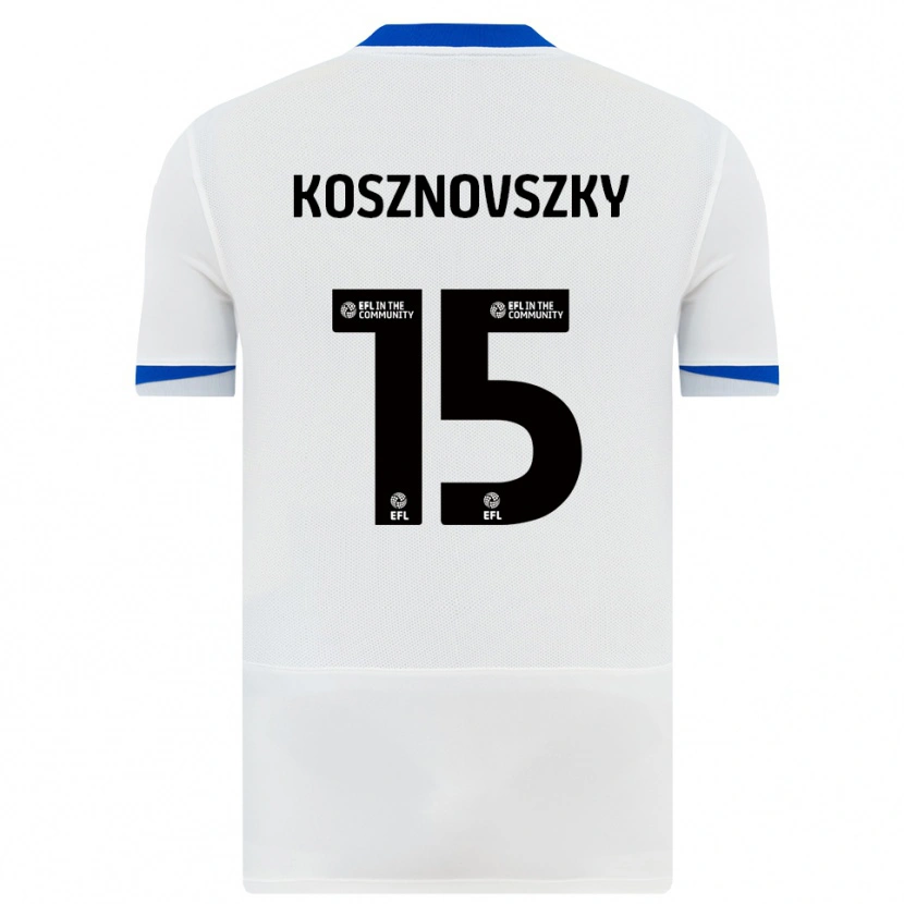 Danxen Criança Camisola Márk Kosznovszky #15 Branco Preto Alternativa 2025/26 Camisa