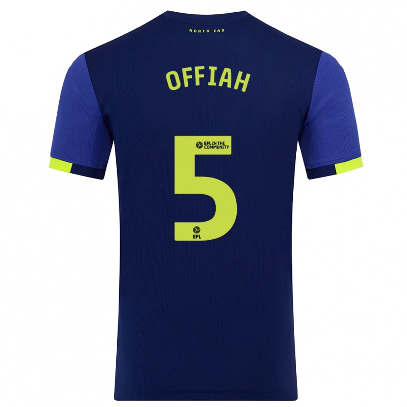Danxen Criança Camisola Odeluga Offiah #5 Azul Marinho Amarelo Alternativa 2025/26 Camisa