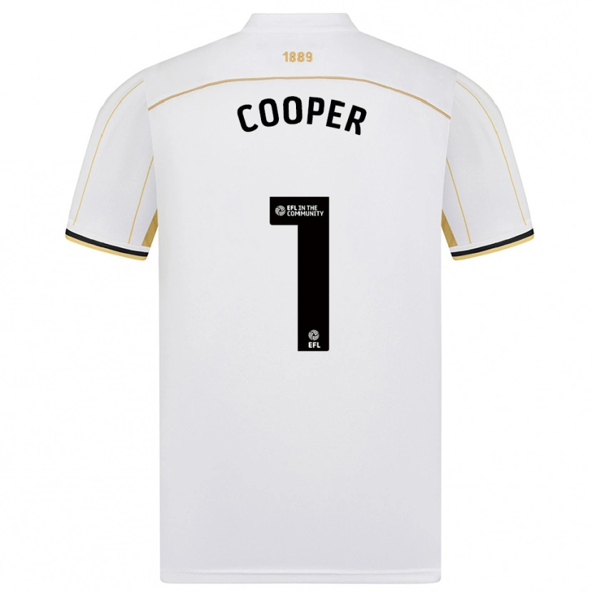 Danxen Criança Camisola Michael Cooper #1 Branco Dourado Alternativa 2025/26 Camisa