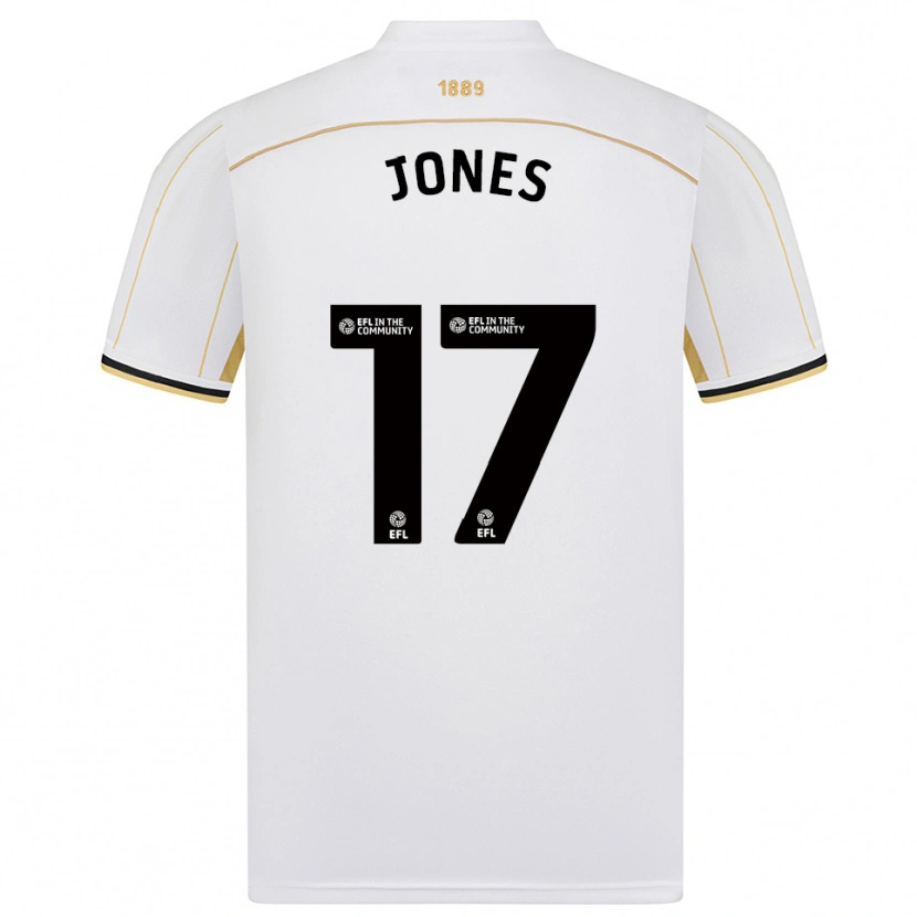 Danxen Criança Camisola Frankie Jones #17 Branco Dourado Alternativa 2025/26 Camisa