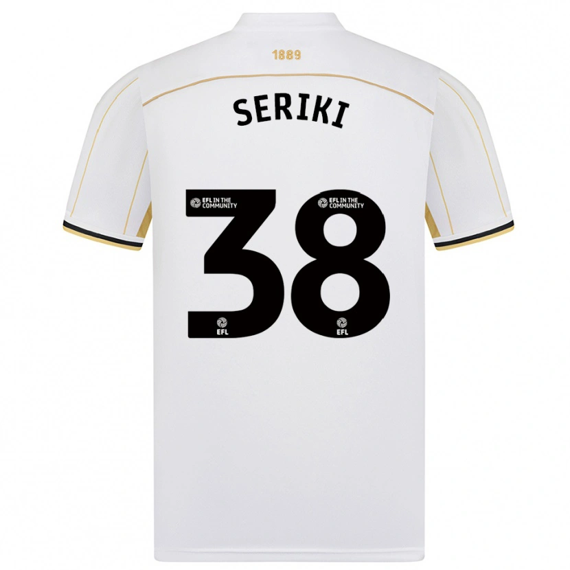 Danxen Criança Camisola Femi Seriki #38 Branco Dourado Alternativa 2025/26 Camisa