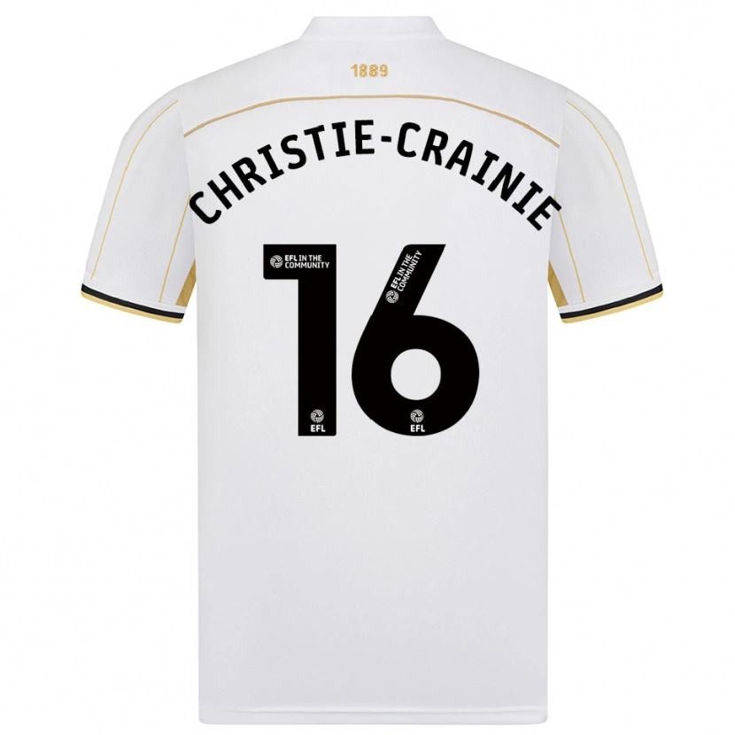 Danxen Criança Camisola Archie Christie-Crainie #16 Branco Dourado Alternativa 2025/26 Camisa