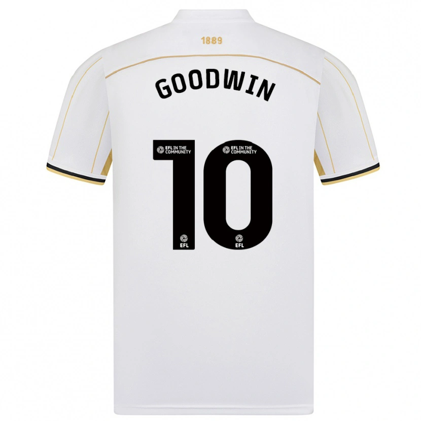 Danxen Criança Camisola Isobel Goodwin #10 Branco Dourado Alternativa 2025/26 Camisa