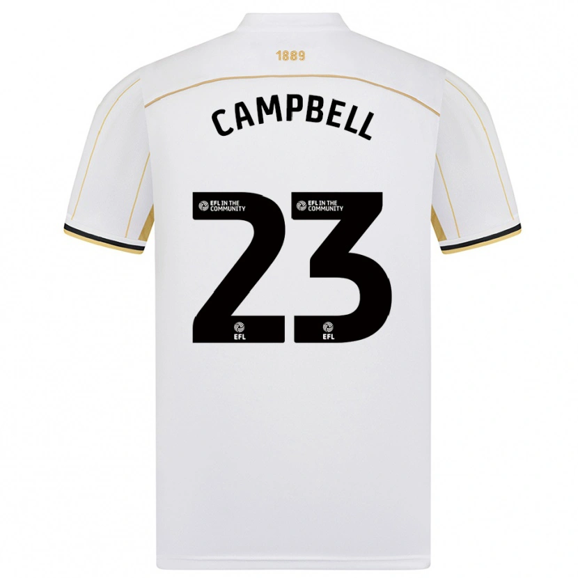 Danxen Criança Camisola Tyrese Campbell #23 Branco Dourado Alternativa 2025/26 Camisa