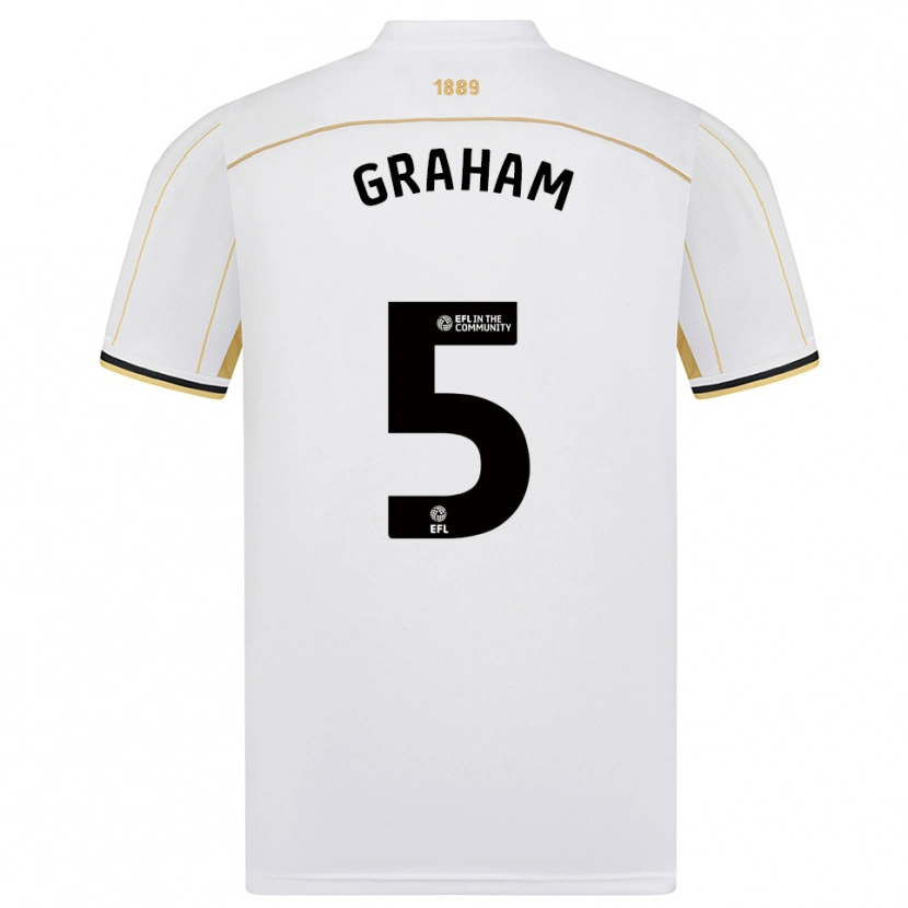 Danxen Criança Camisola Molly Graham #5 Branco Dourado Alternativa 2025/26 Camisa