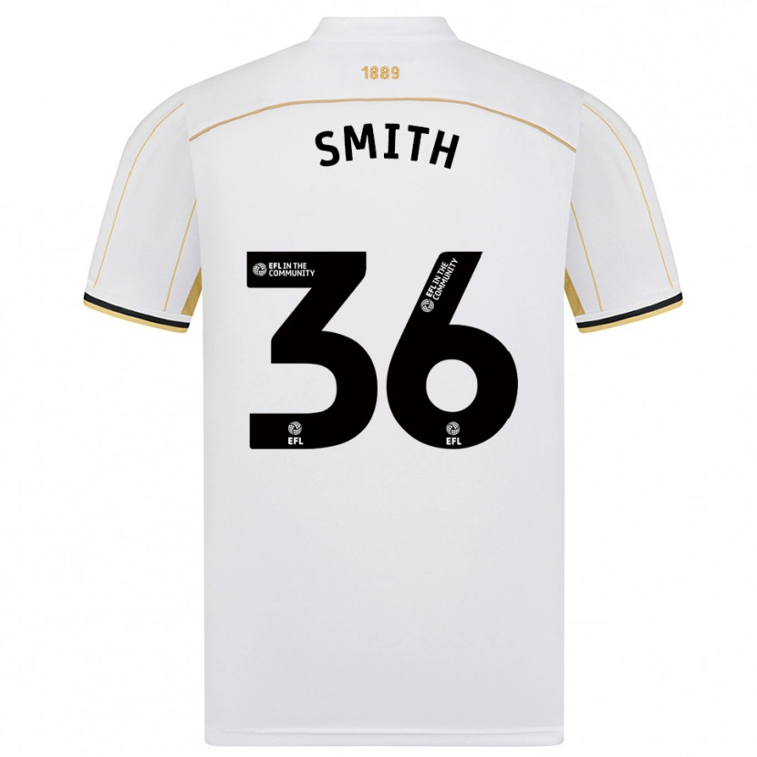 Danxen Criança Camisola Joshua Smith #36 Branco Dourado Alternativa 2025/26 Camisa