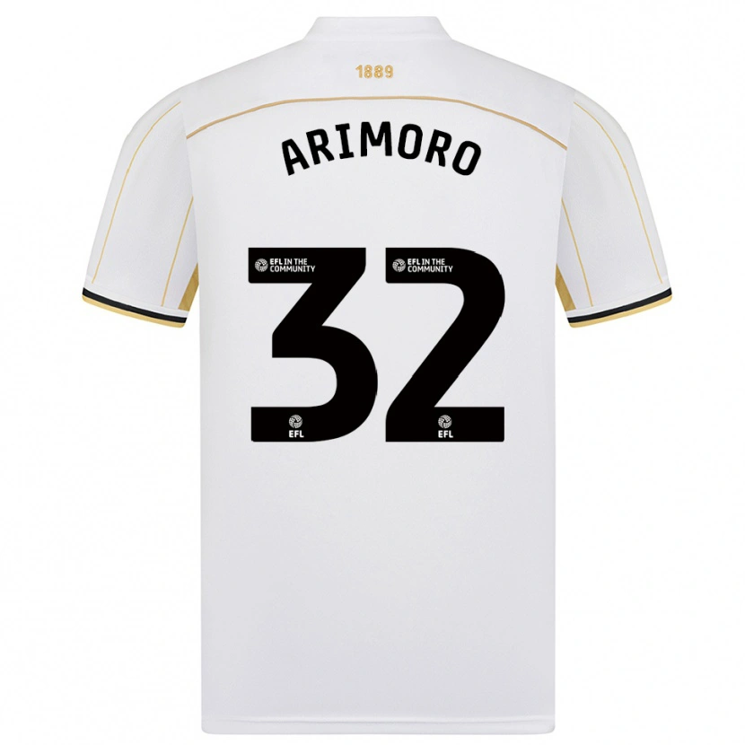 Danxen Criança Camisola Juliet Khinde Adebowale-Arimoro #32 Branco Dourado Alternativa 2025/26 Camisa