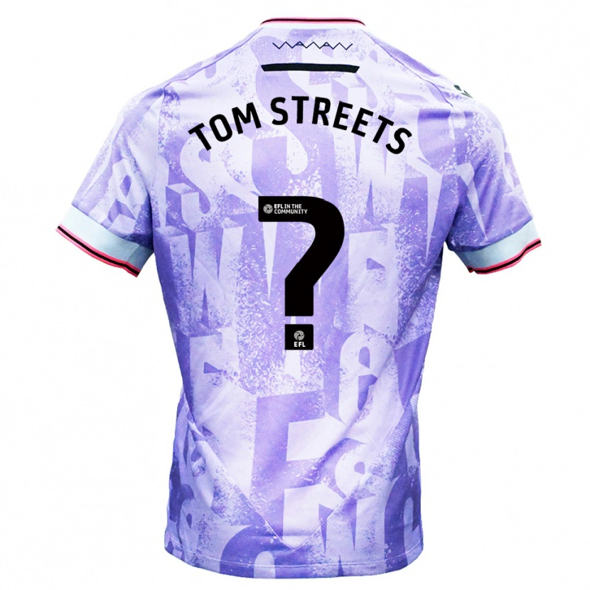 Danxen Criança Camisola Tom Streets #0 Lilás Branco Alternativa 2025/26 Camisa