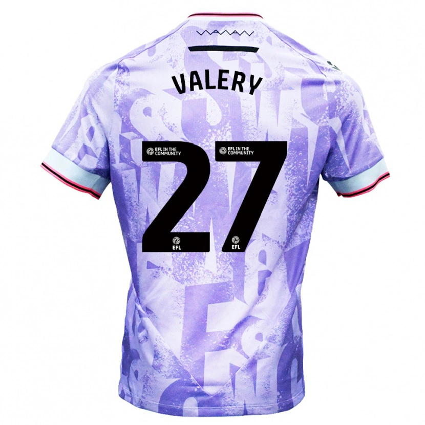 Danxen Criança Camisola Yan Valery #27 Lilás Branco Alternativa 2025/26 Camisa